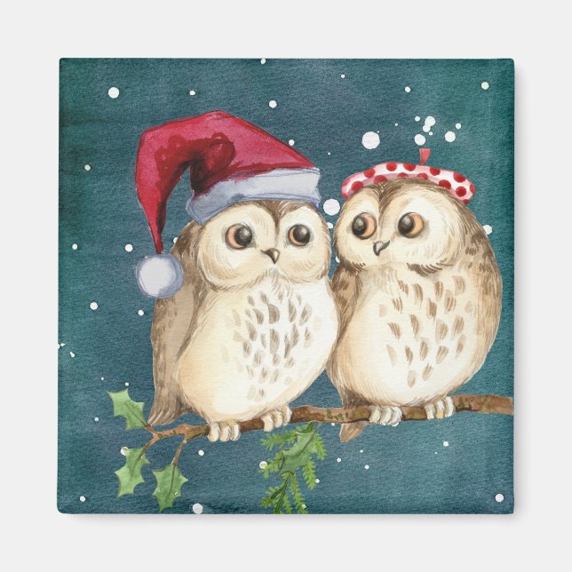 Niedliche Weihnachtsschnecken Magnet (Vorne)