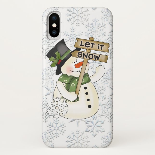 Niedliche Weihnachtsschnee Case-Mate iPhone Hülle (Rückseite)