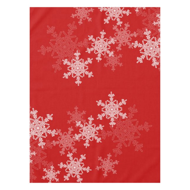 Niedliche Weihnachtsschneeflocken Tischdecke (Vorderseite)