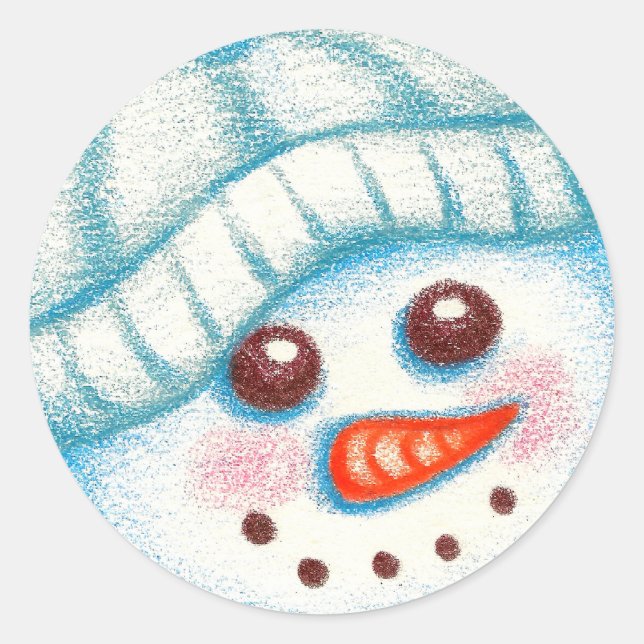 Niedliche Weihnachtsschneemänner Stickers (Vorderseite)
