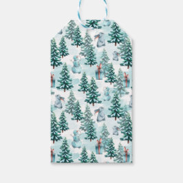 Niedliche Weihnachtsschneemänner, Weihnachtsbaumen Geschenkanhänger
