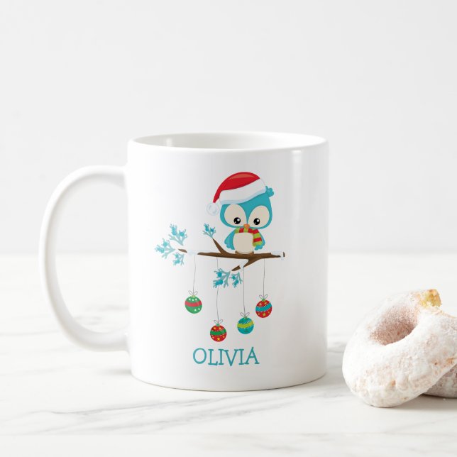 Niedliche Weihnachtsschüssel Personalisierte Weihn Kaffeetasse (Mit Donut)