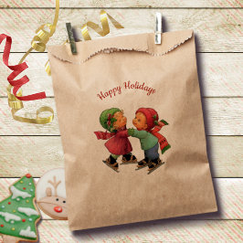 Niedliche Weihnachtsspielzeug Ice Skaten Paper Bag Geschenktütchen