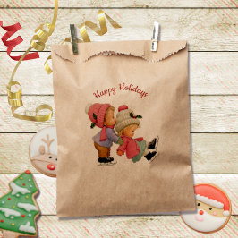 Niedliche Weihnachtsspielzeuge mit Skaten Papiertü Geschenktütchen