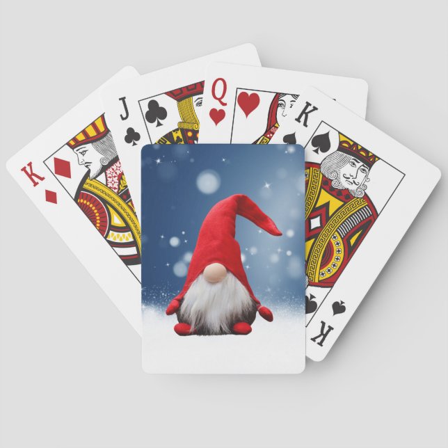 Niedliche Weihnachtssterne Spielkarten (Rückseite)