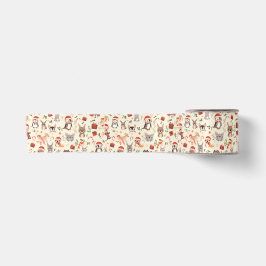 Niedliche Weihnachtstiere Holiday Ribbon Satinband