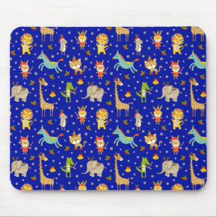 Niedliche Weihnachtstiere Mousepad