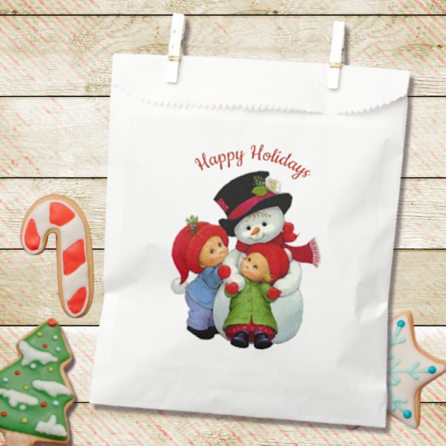 Niedliche Weihnachtstots mit Frau Snowman Bag Geschenktütchen (Von Creator hochgeladen)