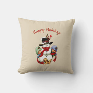 Niedliche Weihnachtstouren mit Snowman Kissen