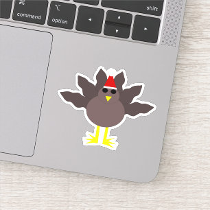 Niedliche WeihnachtsTürkei Aufkleber