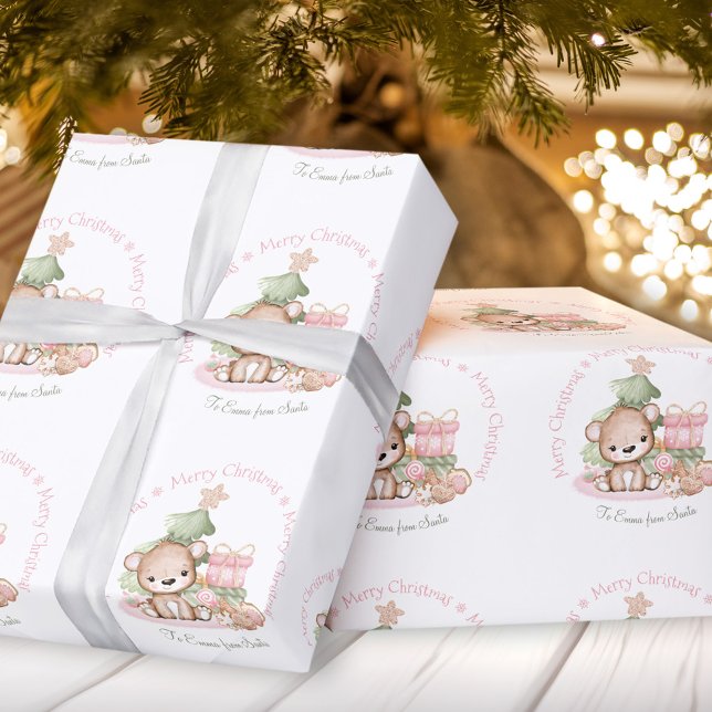 Niedliche Weihnachtsverpackung für Baby Girl Geschenkpapier (Cute Christmas wrapping paper for Baby Girl)