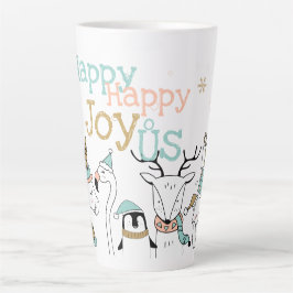 Niedliche Weihnachtswanderer glücklich glücklich Milchtasse