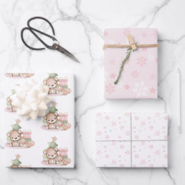 Niedliche Weihnachtswaschpapier-Blätter Geschenkpapier Set