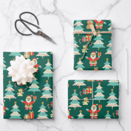 Niedliche Weihnachtswelt Geschenkpapier Set