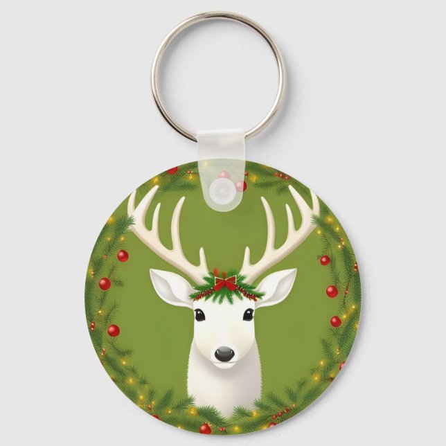 Niedliche Weihnachtswild Schlüsselanhänger (Vorderseite)