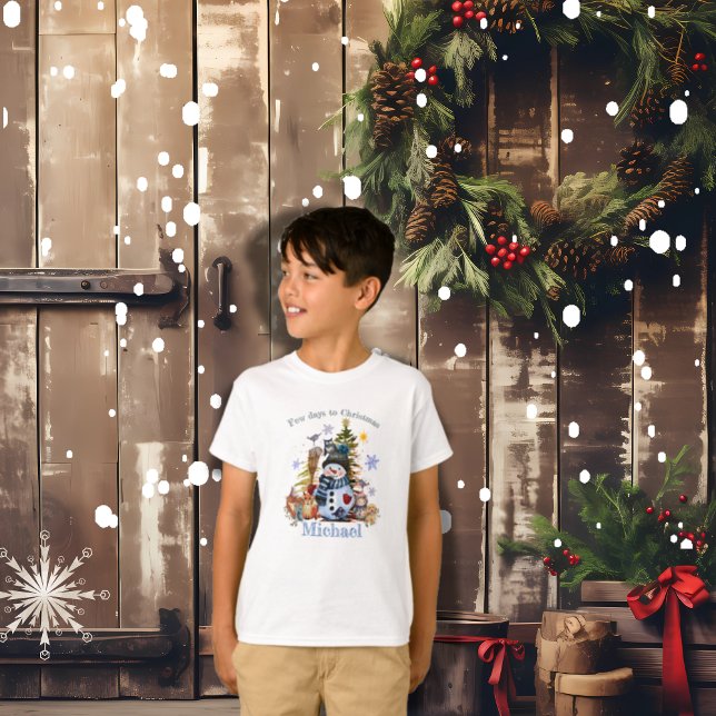 Niedliche Weihnachtszeichen, weißer T - Shirt (Cute Christmas Characters white T-Shirt)