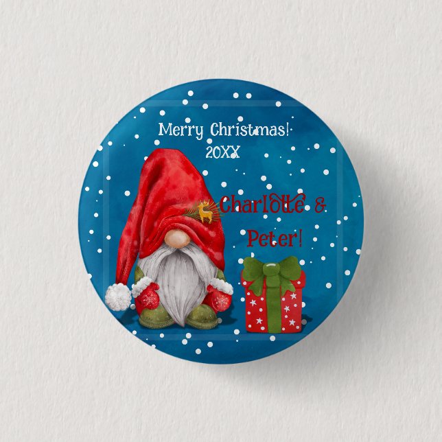 Niedliche Weihnachtszeit Button (Vorderseite)
