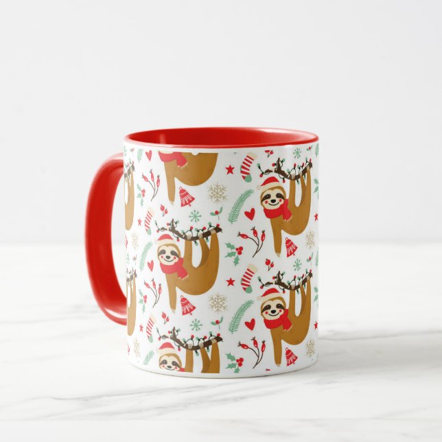 Niedliche Weihnachtszeiten Tasse (Vorderseite Links)