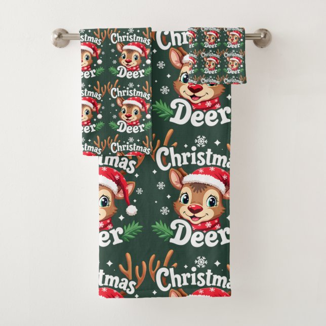 Niedliche Weihnachtszeremonie Badhandtuch Set (Insitu)