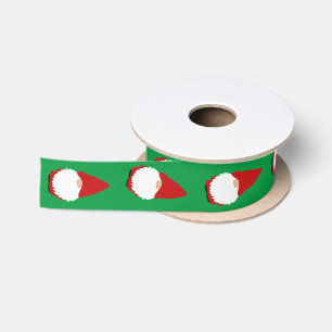 Niedliche Weihnachtszwerge in individueller Farbe Satinband