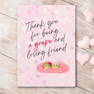 Niedliche Weinlese Freundschaft Valentine Bokeh Feiertagskarte