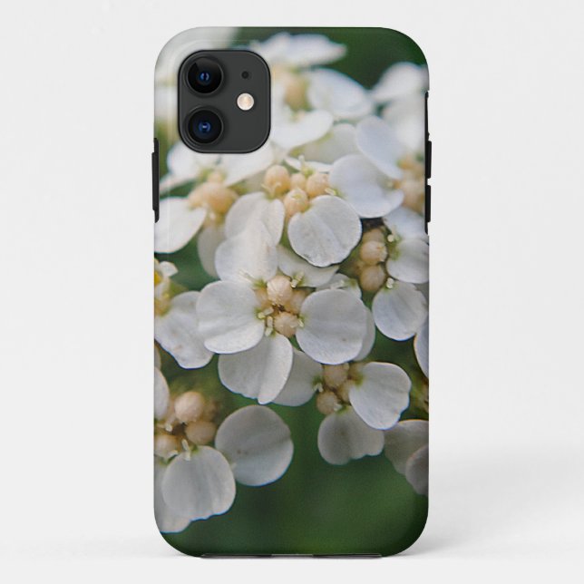 Niedliche weiß Blüten Case-Mate iPhone Hülle (Rückseite)