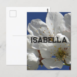 Niedliche weiße Blume Faltkarte Postkarte