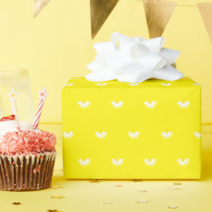 Niedliche, weiße Blume, gürtelig elegant Geschenkpapier