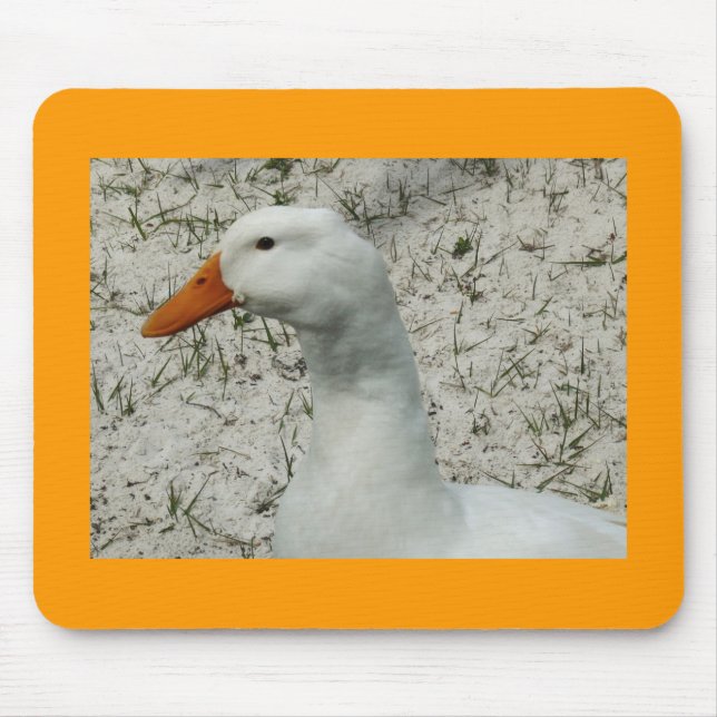Niedliche weiße Ente Mousepad (Vorne)
