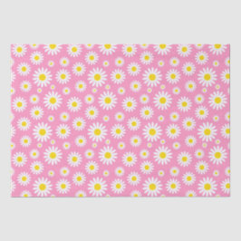 Niedliche weiße Frühlingsdiäten auf Rosa Seidenpapier