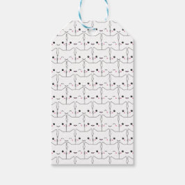 Niedliche weiße Katzen Geschenkanhänger