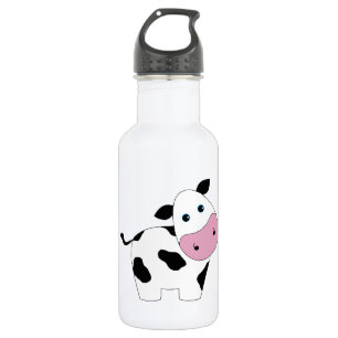 Niedliche weiße Kuh Trinkflasche