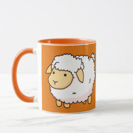 Niedliche weiße Schafbilder für Ihr Kind Tasse