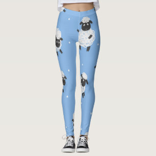 Niedliche weiße Schafe: Vintage Lämmer. Leggings