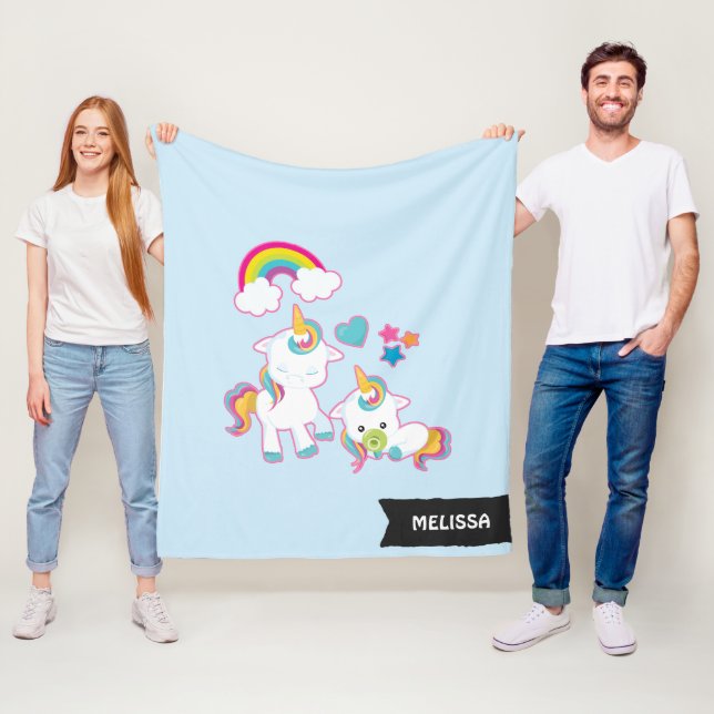 Niedliche weiße Schlösser Magische Mutter & Baby Fleecedecke (Beispiel)
