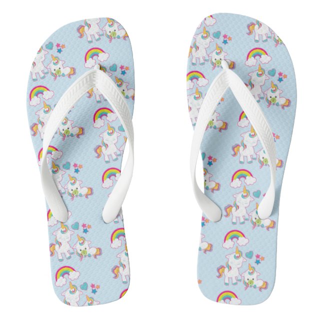 Niedliche weiße Schlösser Magisches Mutter- und Ba Flip Flops (Fußbett)