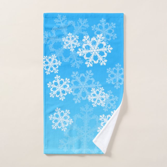 Niedliche weiße Weihnachtsschneeflocken Handtuch (Handtuch)