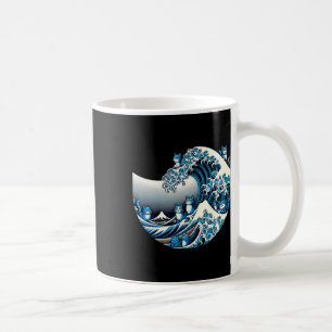 Niedliche Welle blauer Katzen für Kamala Funny 1 Kaffeetasse