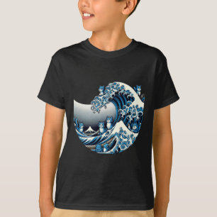 Niedliche Welle blauer Katzen für Kamala Funny T-Shirt