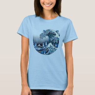 Niedliche Welle blauer Katzen für Kamala Harris 24 T-Shirt