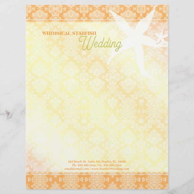 Niedliche Wellness-Center-Starfish Massage Briefkopf (Vorderseite)