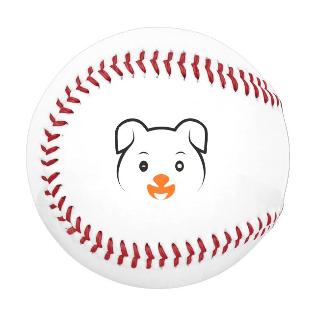 Niedliche Welpe Baseball (Vorderseite Links)