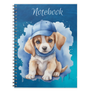 Niedliche Welpe Blue Eyes Floppy Ears Spiralnotebo Notizblock