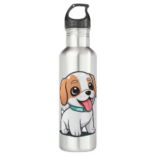 Niedliche Welpe Edelstahlflasche
