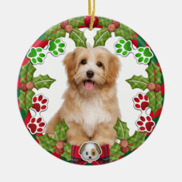 Niedliche Welpe Erster Weihnachtsschmuck Keramik