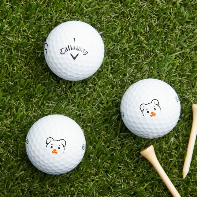 Niedliche Welpe Golfball (Insitu Gras)