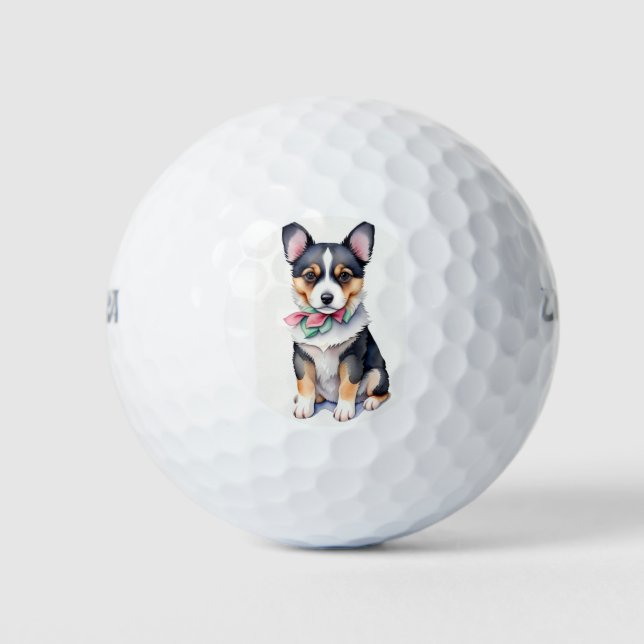 Niedliche Welpe Golfball (Vorderseite)