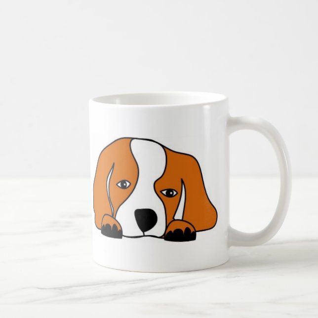 Niedliche Welpe Kaffeetasse (Rechts)