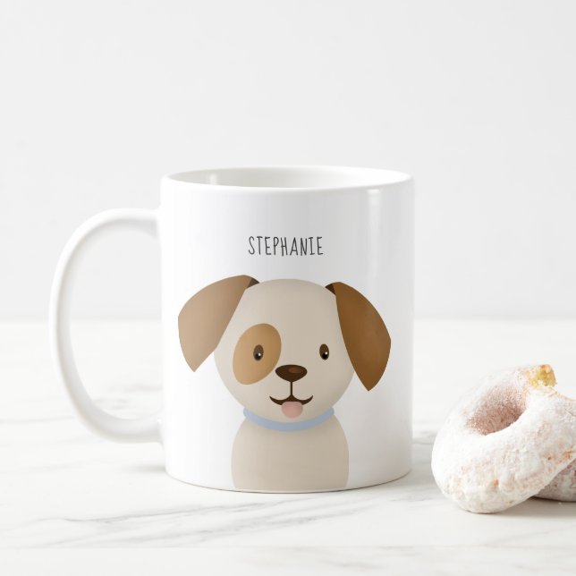 Niedliche Welpe Kaffeetasse (Mit Donut)