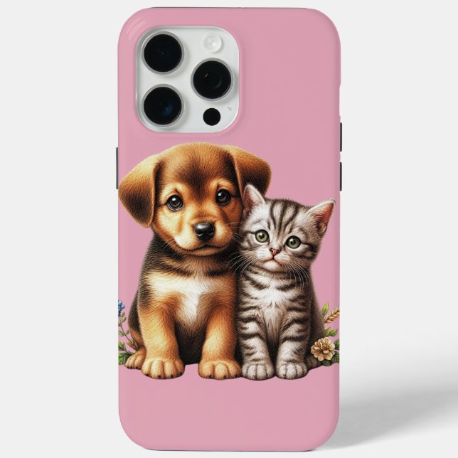Niedliche Welpe/Kätzchen Case-Mate iPhone Hülle (Rückseite)